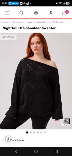 Torrid Nightfall Off-Shoulder Sweater (Size 2)