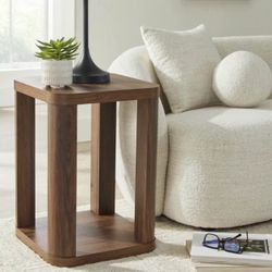 Walnut End Side Table - NEW