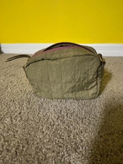 Olive Quilted Crossbody Bag