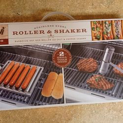 NEW BBQ Hot Dog Roller AND Salt And Pepper Shaker