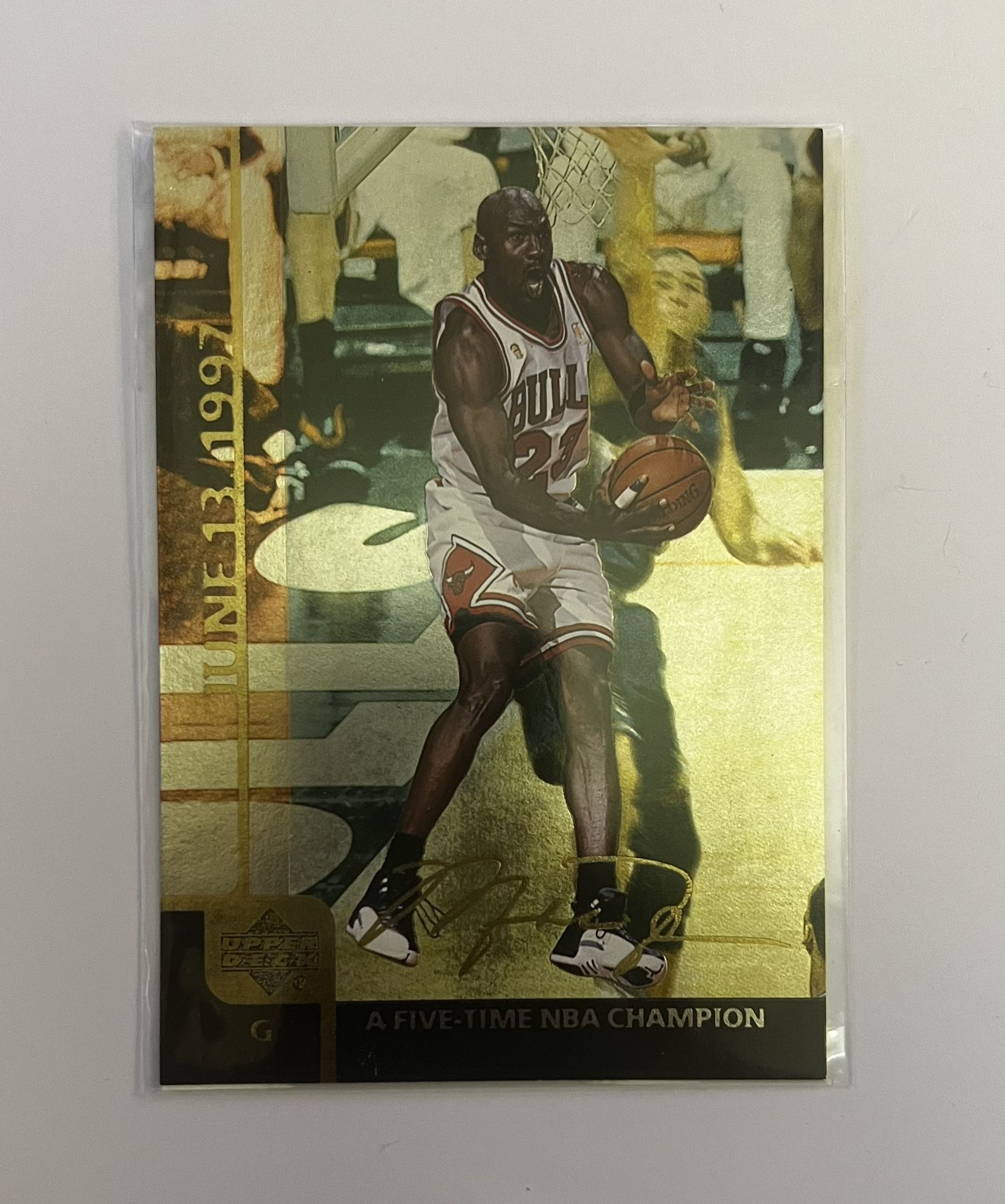 1999 Upper Deck MJ5 June 13 1997 A Five-Time NBA Champion Gatorade Promo 🔥🏀