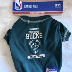 NBA team pet wear Milwaukee Bucks basketball size XS Dog