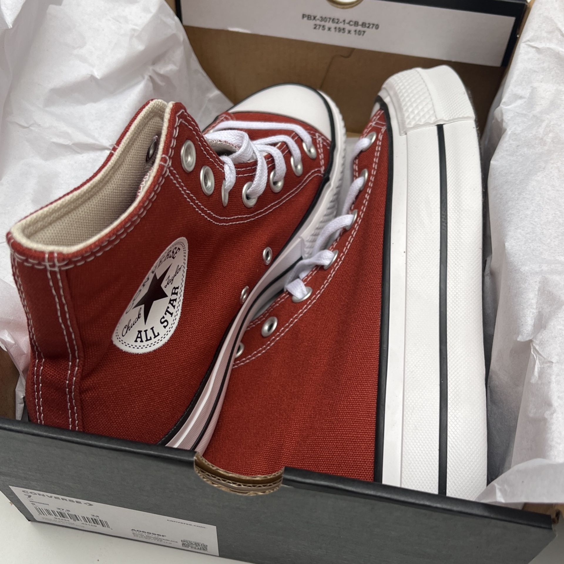 Converse - Chuck Taylor All Star Lift High Tops Women’s Size 7 Ritual Red