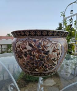 Asian Porcelain Decorative Bowl Planter