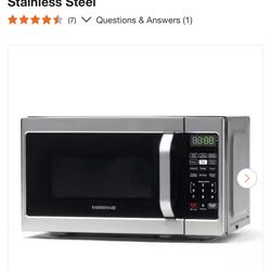 Farberware 0.7 cu. ft. 700-Watt Countertop Microwave Oven in Brushed Stainless Steel