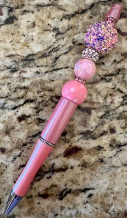 Pink Beaded Pen