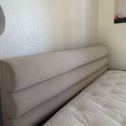 FREE California King Horizontal Channel Headboard Velvet Ivory - Opalhouse™