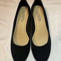 Mid Wedge Heel Black Women’s Shoes 8 1/2 Wide Fit