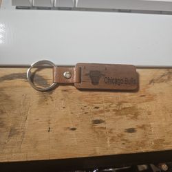 Chicago Bulls Wooden Keychain 