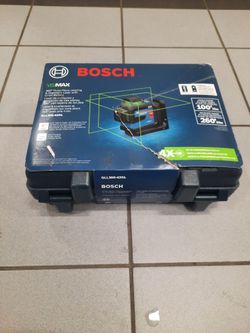 BOSCH VISA MAX 360° THREE-PLANE LEVELING & ALIGNMENT LASER WITH LION BATTERY.