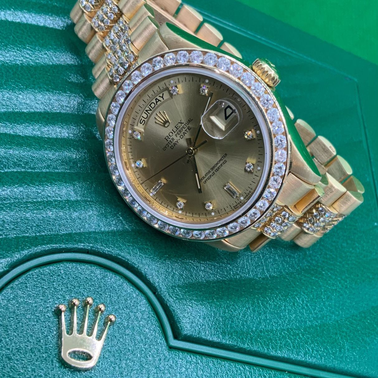 Factory Diamond Bezel Rolex 18348 Best Rolex Day Date Factory