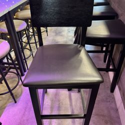(6) All Wood Bar Stools 