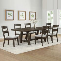 Brinley 7-piece Dining Table Set (MSRP 1200$)