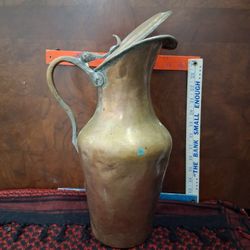 Antique Hammered Copper Pitcher