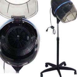 Salon Hair Bonnet Dryer w/Adjustable Height and Rolling Base