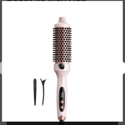 Wavytalk Thermal Brush, Blowout Boost 1.5 inch Heated Round Brush for Blowout Look, Dual Voltage, Pink, Sakura, Tourmaline Ceramic, Negative Ion Techn