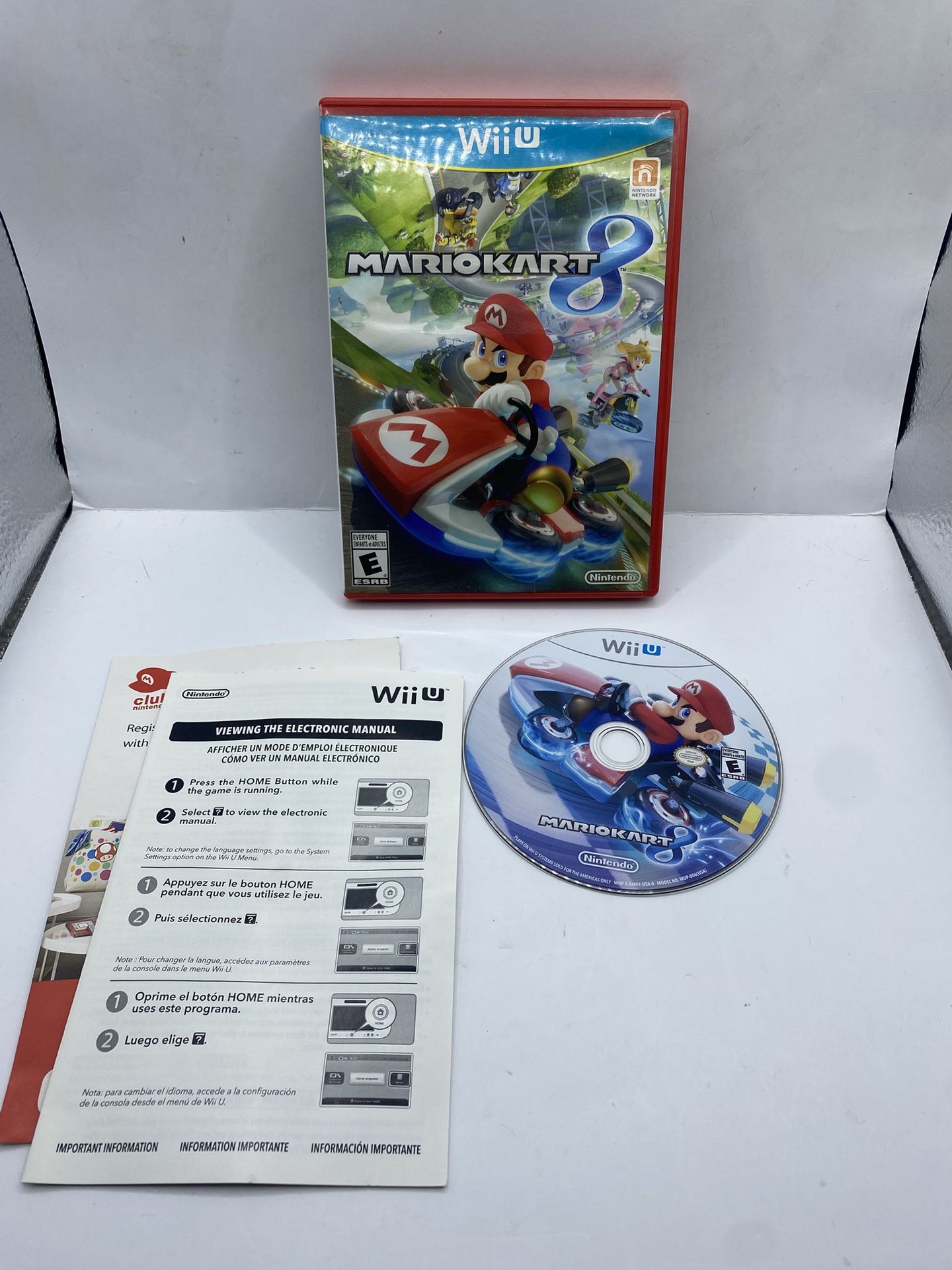 Mario Kart 8 - Nintendo Wii U - Complete In Box CIB Authentic Tested MK8