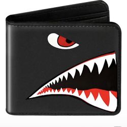 Shark Graphic Design Black Wallet 