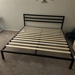 Black King bed frame 