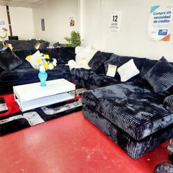 Fabric Livingroom Furniture Sectional Couches Sofa Furniture Only $54 Down No Credit Needed Financing 