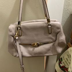 Coach Madison Gray Birch Pebbled Leather