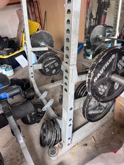 Workout rack with weights