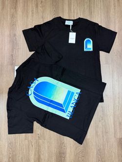 Casablanca Black Graphic T-Shirt with Tags