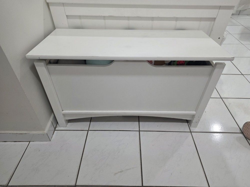 White Toy Chest