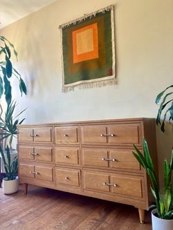 Mid-Century Modern 9 Drawer Dresser - L.A. Period Furniture