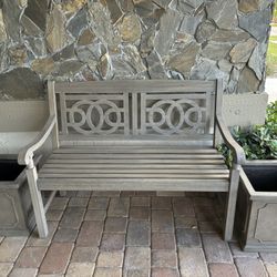 Bench And Matching Pots