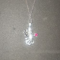 Guardian Angel Birth Stone Necklace