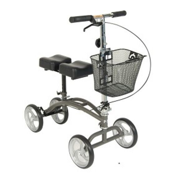 NEW!!! P-51 Knee Walker with Basket - DRIVE/DEVILBISS HEALTHCARE - GVKW200 GOVT WALKER KNEE STEERABLE (350LB CAPACITY)