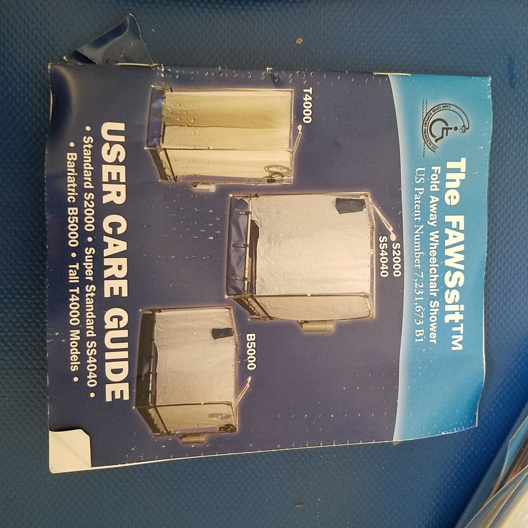 Fawsit portable shower top of the line like new. $999 firm no PVC strong lightweight metal strong pump.
