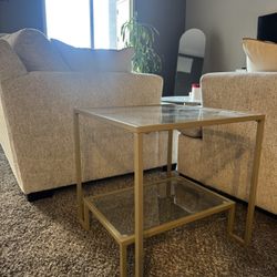 Glass End Table 