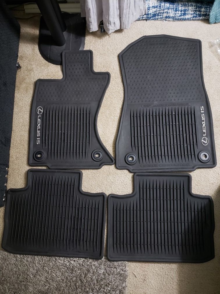 All weather floor mats from a Lexus is