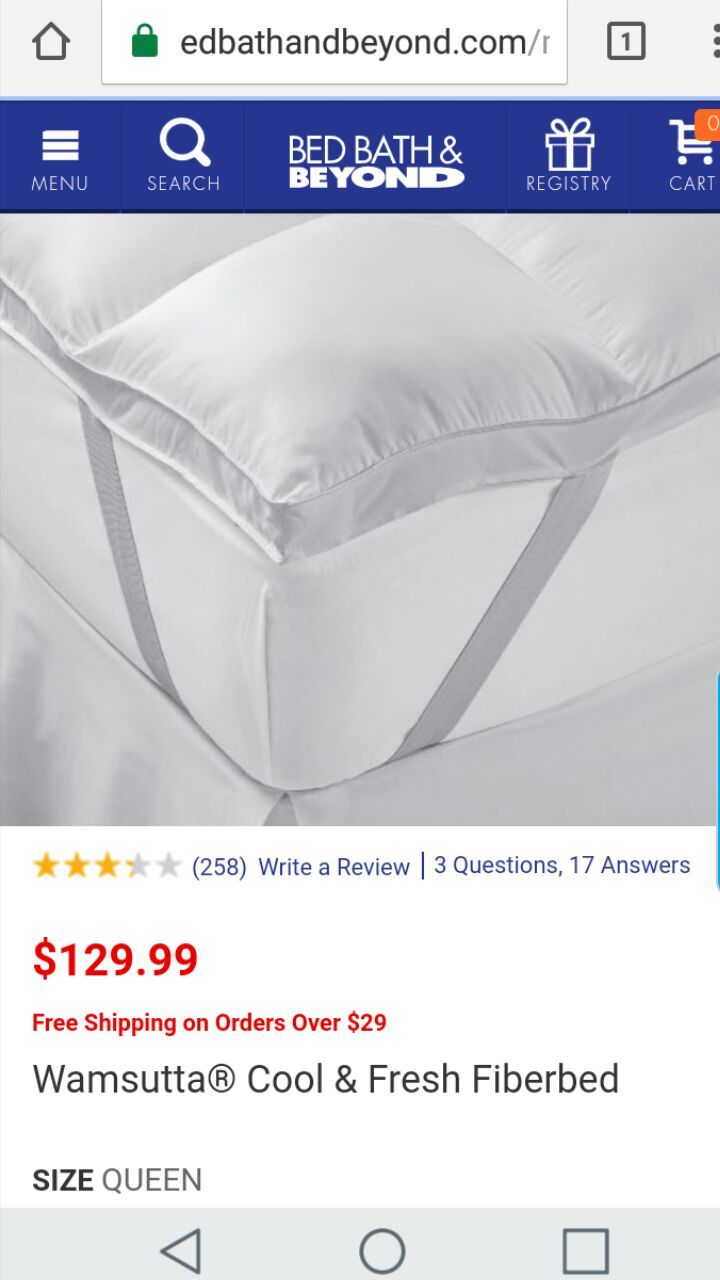 Wamsutta cool top and fresh fiberbed