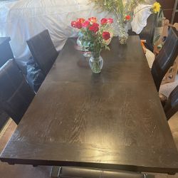 Table Chair Set  And Buffet Cabinet 