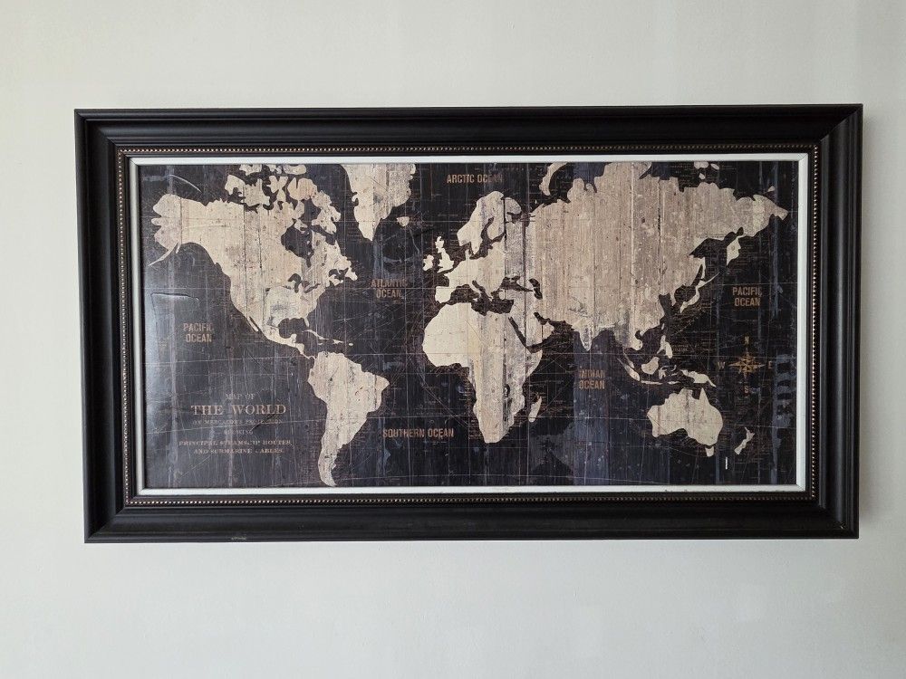 World Map Frame/painting