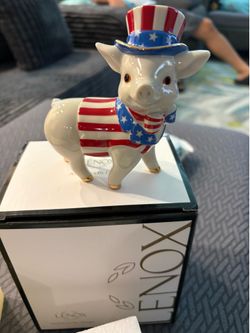 Lenox Patriotic Pig Porcelain Figurine