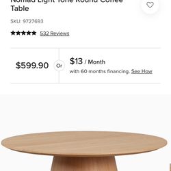 City Furniture Coffee Table 