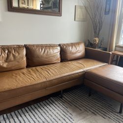 West Elm Leather Sofa