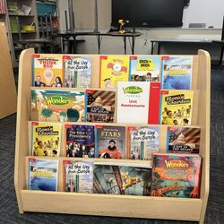 Wood Book Display Rack – Kids Montessori