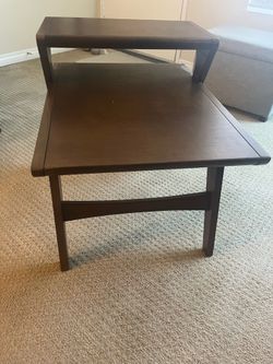 Mid-Century Two-Tier End Table — $55