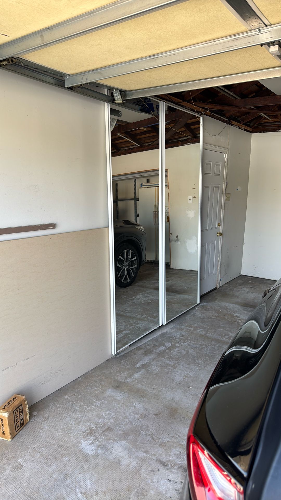 Large Mirrored Sliding Closet Doors Approximately 3’x8’