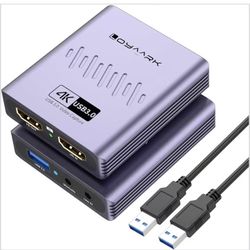 4K HDMI Video Capture Card for Nintendo Switch 2, PS5, Xbox, PC,Streaming- USB 3.0 Game Capture Device with 2K 30fps, Compatible with Broadcasting, Mo