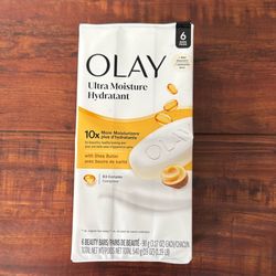 Olay ULTRA MOISTURE 10X More Moisturizers With SHEA BUTTER  + B3 Complex Beauty Bars:  6 Bars