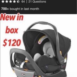 New in box  Chicco KeyFit 35 ClearTex 35 lbs Extended Use Infant Car Seat -  (Black), $120 firm cash only pick up East Palmdale address will be provid