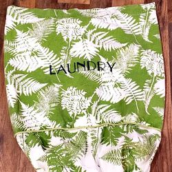 Round Fabric Laundry Tote 22in diameter 28in height 