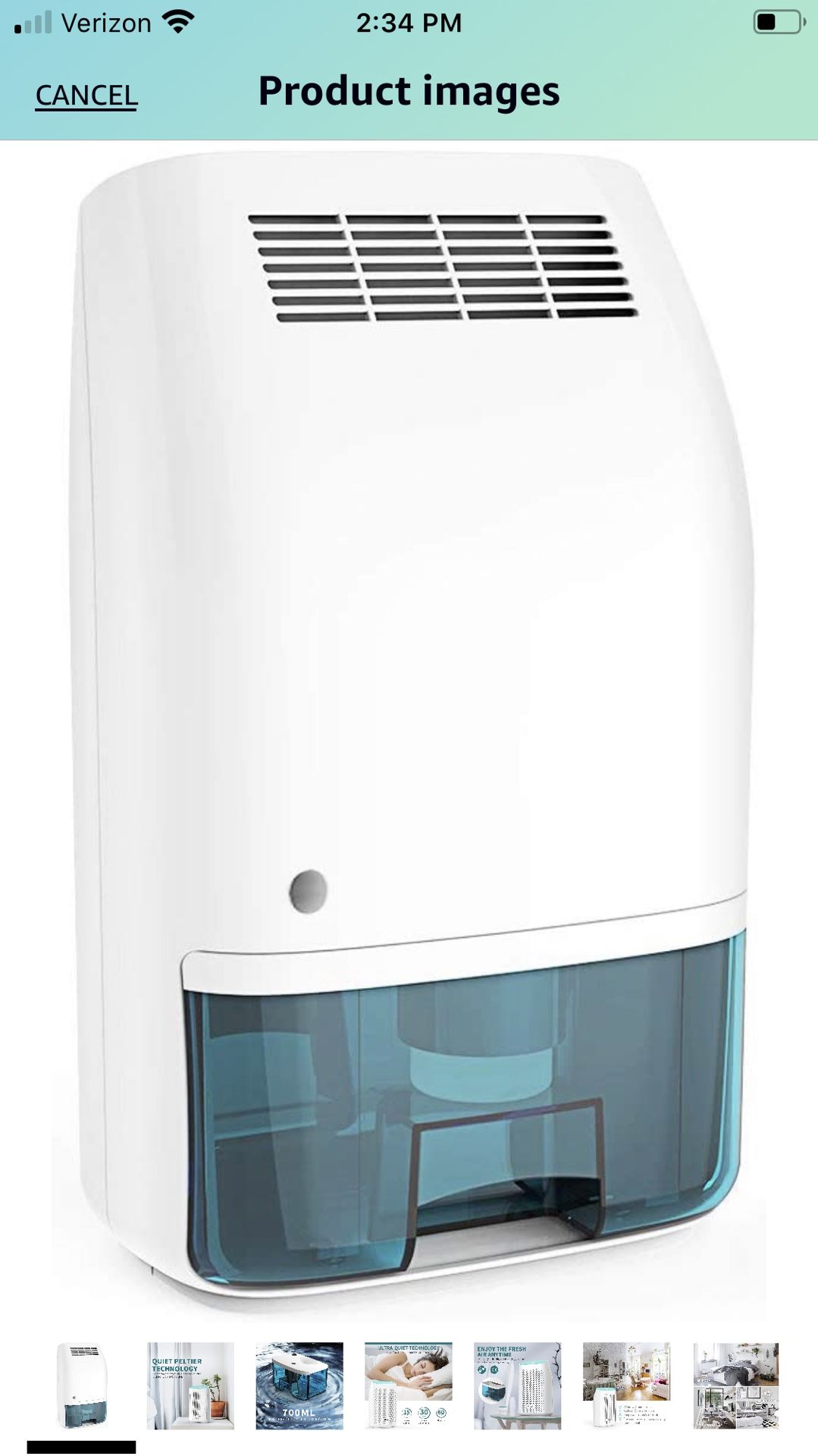 Afloia Electric Home Dehumidifier, Portable Dehumidifier for Home Bedroom 700ml (24fl.oz) Capacity up to (215 sq ft)