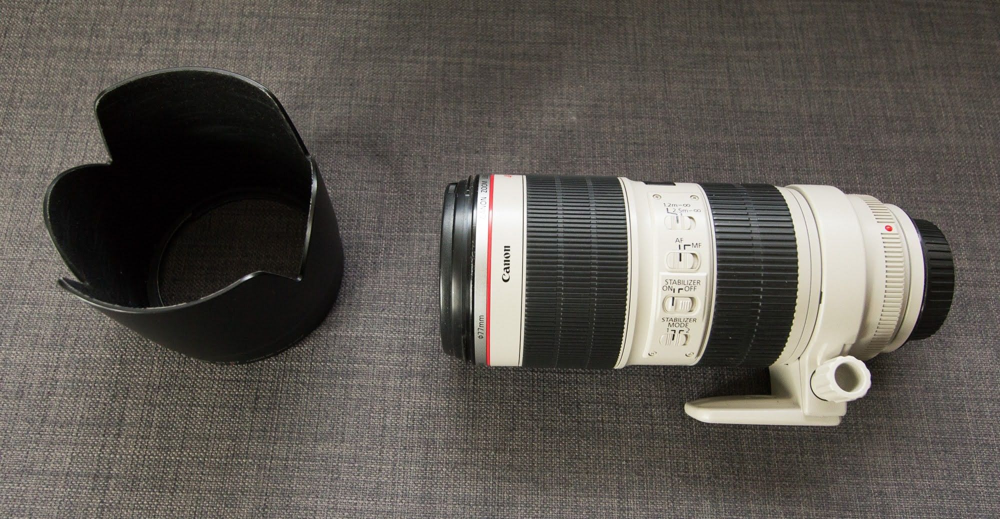 Canon EF 70-200mm f/2.8 L IS II USM lens plus accessories